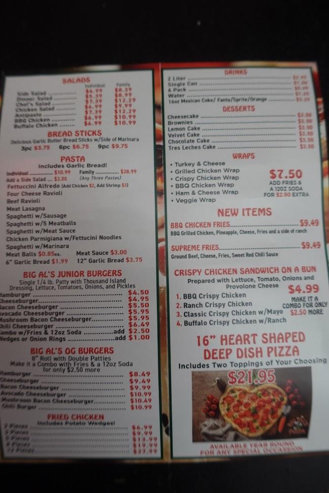 Big Al's Pizza Menu image 3
